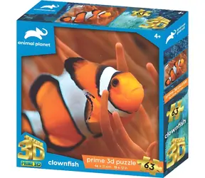 Prime 3D-Puzzle Animal Planet: Clownfisch / 63 Teile / 3D-Effekt / 46 x 31 cm