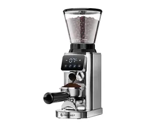 AMZCHEF CE-CG209-SV silber / Kaffeemühle / Kegelmahlwerk 74 mm / 24 Mahlgrade / 300 g Behälter