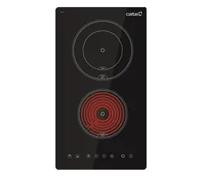 Cata TD 3002 BK schwarz / Glaskeramik-Kochfeld / 2 Kochzonen / 30 cm / Touch-Bedienung