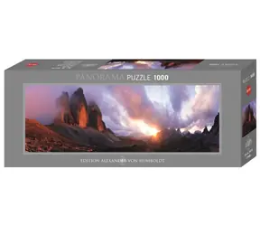 HEYE Panoramapuzzle Drei Zinnen, Dolomiten, Italien / 1000 Teile / 95 x 33 cm