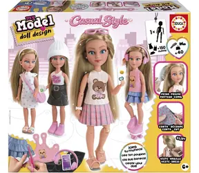 Educa Kreativset Meine Modellpuppe Design: Lässiger Stil (20652) / ab 6 Jahren