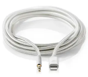 Nedis Profigold Lightning - 3,5-mm-Klinkenadapter / Audioadapter / MFi / Nylon / 1 m