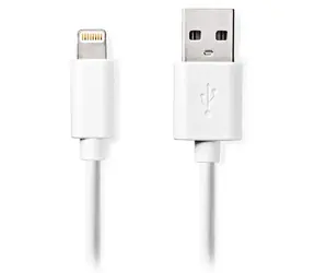 Nedis Lightning-Kabel 1 m weiß / Datenkabel / USB-A (M) - Lightning 8-Pin (M)