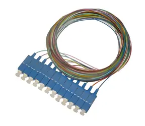 Xtendlan optisches Pigtail SC / Optisches Pigtail / 9/125 / 0,9 mm / 1 m / 12er-Set / G.652d / LSOH