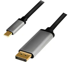 LogiLink CUA0100 schwarz-silber / USB-C-auf-HDMI-Kabel / 4K 3840 x 2160 60 Hz / 1,8 m