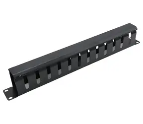 Xtendlan 1HE Ganzmetall-Patchpanel mit Abdeckung / Patchpanel / 19" / Metall / 4x7 cm Ösen