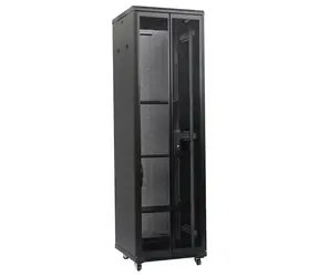 Xtendlan TELCO 42U/800x1000 schwarz / Rack-Schrank / 19" / Perforierte Doppelflügeltüren und -rückwand