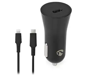 Nedis Kfz-Ladegerät 20W USB-C Schwarz / Kfz-Ladegerät / 12-24 V DC / 3 A / Kabellänge 1 m
