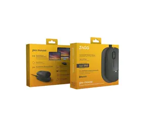 ZAGG Pro Maus schwarz / Kabellose Maus / mit Ladepad / Bluetooth / 800-1600 DPI / Kopplung mit bis zu 3 Geräten