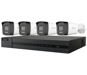 HiLook Kit Bullet 2 TB / Kameraset / SMART Hybridleuchte / 1x NVR-108MH-C/8P / 4X IPC-B180HA-LUF 8 MP