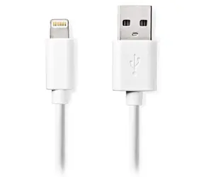 Nedis Lightning-Kabel 2 m weiß / Datenkabel / USB-A (M) - Lightning 8-Pin (M)