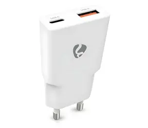 Nedis 20W weiß / Netzladegerät / USB-C, USB-A / PD3.0 / Schnellladung