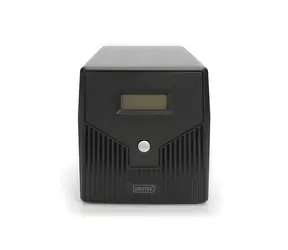 Digitus Line-Interactive USV / 1500 VA / 900 W / 12 V / 9 Ah, 2x Akkus / 4X Schuko / USB / RS232 / RJ45 / LCD