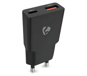 Nedis 20W schwarz / Netzladegerät / USB-C, USB-A / PD3.0 / Schnellladung