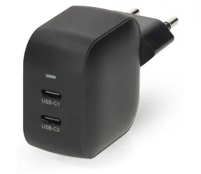 Nedis GaN 35W schwarz / Wandladegerät / 2x USB-C PD3.0 / Schnellladung