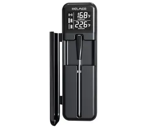 HELMER TM 27 schwarz / Küchenthermometer / Sonde / Bluetooth / -10 bis 100 °C / LCD-Display