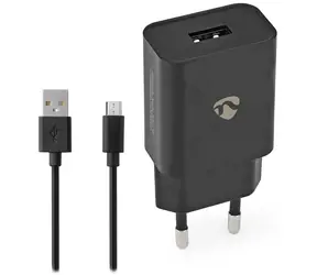 Nedis 5 W schwarz / Netzteil / USB-A / Micro-USB-Kabel 1 m