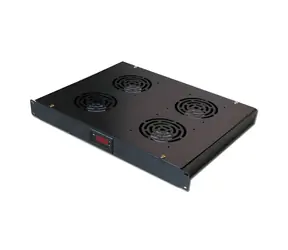 Xtendlan Lüftungseinheit bis zu 1 HE / Lüftungseinheit / 4X Lüfter / Thermostat / Tiefe 350 mm