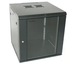 Xtendlan 12U/600x600 schwarz / Rack / Wandmontage / Glastür / Erweiterbar
