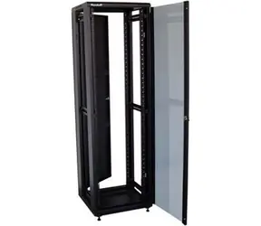Xtendlan 42U/600x600 schwarz / Rack-Schrank / 19" / 600x600 mm / Glastür / Rückwand