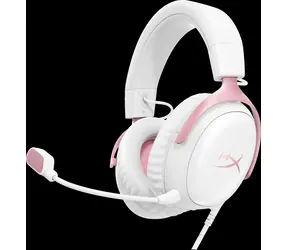 HyperX Cloud III weiß-rosa / Gaming-Headset / Mikrofon / 3,5-mm-Klinkenanschluss / USB