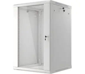 Lanberg WF01-6618-10S grau / Wandmontage-Rack / 19" / 18 HE / 600 × 600 mm / Flachverpackung