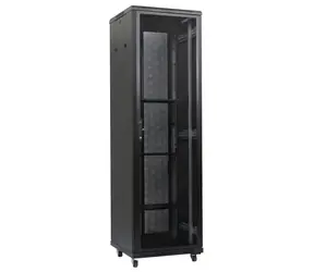 Xtendlan 47U/600x800 schwarz / Rack-Schrank / perforierte Tür und Rückwand