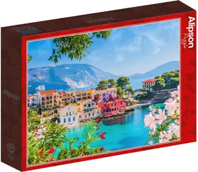 ALIPSON Puzzle Buntes Dorf Assos, Griechenland / 500 Teile