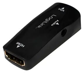 LogiLink HDMI-zu-VGA-Adapter + Audio Schwarz / Adapter / HDMI 1.3 / Full HD 1080p / AG6200 Chipsatz