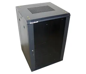 Xtendlan 18U/800x1000 schwarz / Rack-Schrank / 19" / Glastür / geschlossene Rückwand