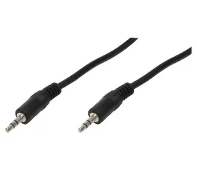 LogiLink Audiokabel, 3,5-mm-Klinkenstecker, schwarz / Audiokabel / 3,5 mm - 3,5 mm / 2 m / vernickelte Stecker