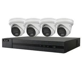 HiLook Kit Turret 2 TB / Kameraset / SMART Hybridleuchte / 1x NVR-108MH-C/8P / 4X IPC-T280HA-LUF 8 MP
