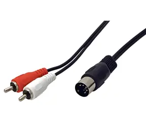 OEM Audiokabel DIN 5-polig - 2x Cinch / Audiokabel / 1,5 m