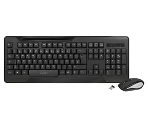 LogiLink ComboSet schwarz / Kabelloses Tastatur- und Maus-Set / 1000 DPI / 2,4 GHz
