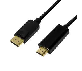 LogiLink DisplayPort - HDMI schwarz / Kabel / DP 1.2 - HDMI 1.4 / 4K 30Hz / 5 m