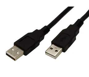 Roline USB 2.0 Kabel A(M)-A(M) 3 m schwarz / Kabel / Anschluss