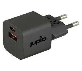 JUPIO Dual-USB-GaN-Ladegerät / Ladeadapter / USB-C + USB-A / 30 W