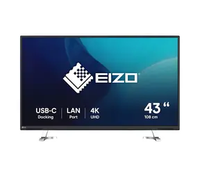 42,5" Eizo EV4340X-BK Schwarz / Monitor / IPS / 4K UHD / USB-C / KVM / Lautsprecher
