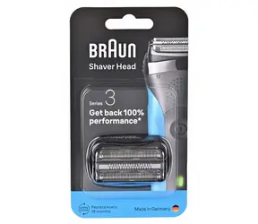 Braun CombiPack 21B schwarz / Ersatzscherkopf / Serie 3 / 3 flexible Klingen