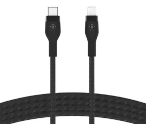 Belkin Flex CAA011bt2MBK schwarz / USB-C auf Lightning Kabel / 2 m / 15 W / MFi-zertifiziert