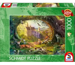 Schmidt Puzzle Märchenschloss und Zauberwald / 1000 Teile / ab 12 Jahren