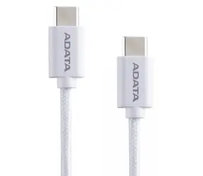 ADATA CACC-100PN-WH weiß / Kabel / USB-C - USB-C / PD 100 W / 1 m