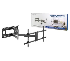 LogiLink TV-Wandhalterung 43-80 Zoll, schwarz / TV-Halterung / VESA bis 819 x 410 / neig- und schwenkbar / bis 50 kg