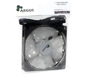 Inter-tech Argus L-12025 schwarzer Lüfter / 120 mm / RGB / 1500 U/min / 30 dB / 4-Pin-PWM