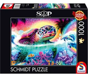 Schmidt Puzzle Sheena Pike: Neon Turtle / 1000 Teile / ab 12 Jahren