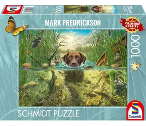 Schmidt Puzzle Hundeliebe: Labrador im Wasser / 1000 Teile / ab 12 Jahren