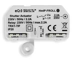 Homematic IP-Stellantrieb für Rollläden - Unterputzmontage / Stellantrieb / Funk / IP20 / Reichweite 180 m