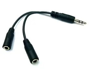 Logo / Audio-Splitter / 3,5-mm-Klinkenstecker - 2x 3,5-mm-Klinkenbuchse / Stereo / 0,2 m / schwarz