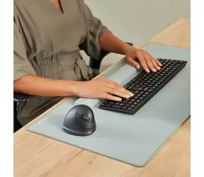 Fellowes Breyta Plus+ M schwarz / Vertikale kabellose Maus / für Rechtshänder / wiederaufladbarer Akku