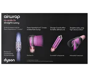 Dyson Airwrap Co-anda2x Straight+Wavy Creme/Roségold / Multistyler für Haare / 1700 W / Bluetooth / 6 Aufsätze